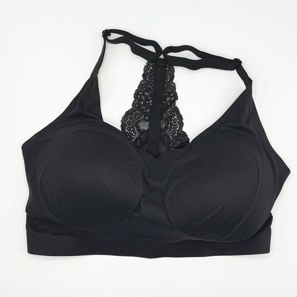 Soma Intimates Black Enbliss Lace Racerback Padded Bralette - Women’s US XL - Picture 1 of 6